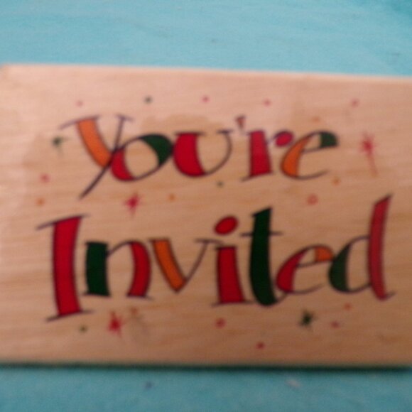 Stamps, etc Other - $4 for Rubber Wood Stamp You're Invited Must Bundle What a deal!!